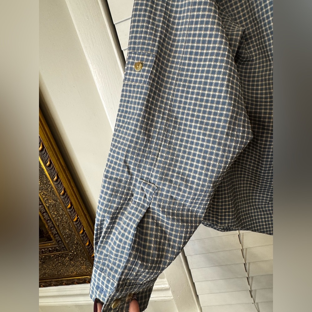 L.L. Bean Blue and White Button-Up Shirt - Picture 5 of 8
